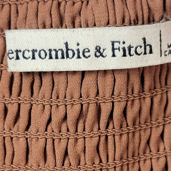 Abercrombie & Fitch Women's Brown Twist Front / Flutter Sleeve Top - Picture 3 of 9